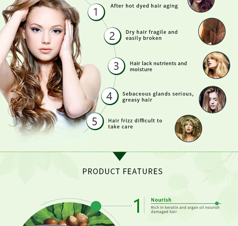 Wholesale Private Label Organic Argan Oil Moisturizing Repair Keratin Hair Mask