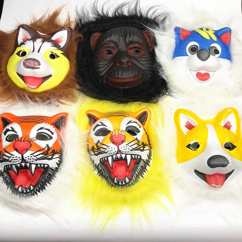 Halloween Hairy Mask Animal Tiger Mask Scenic Spot Temple Fair New Hair Mask